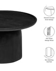 Holloway 30" Round Wood Coffee Table - From Where Finds -
