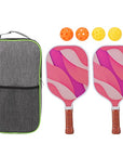 Honeycomb Core Fiberglass Pickleball Paddle and Balls Set with Storage Bag - From Where -