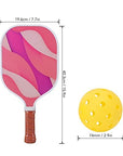 Honeycomb Core Fiberglass Pickleball Paddle and Balls Set with Storage Bag - From Where -