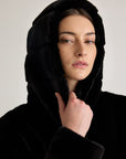 Hooded Faux Fur Jacket - From Where Finds -