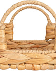 Household Essentials Water Hyacinth Woven Tray with Cutout Handles, Natural - From Where -