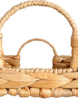 Household Essentials Water Hyacinth Woven Tray with Cutout Handles, Natural - From Where -