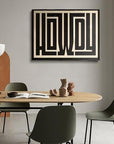 Howdy Typography Wall Art - From Where -
