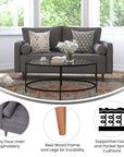 Hudson Mid - Century Modern Loveseat - From Where -
