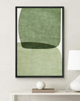 IDEA4WALL Framed Canvas Print Wall Art Sage Green Mid - Century Modern Color Blocks Abstract Shapes Illustrations Modern Art Decorative Minimalist Relax/Cozy Multicolor for Bedroom - 16"x24" Black - From Where -