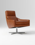 Austin Leather Swivel Armchair