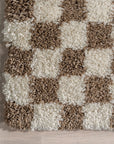 Bettie Retro Checkered Shag Rug