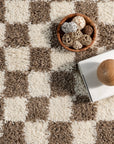 Bettie Retro Checkered Shag Rug