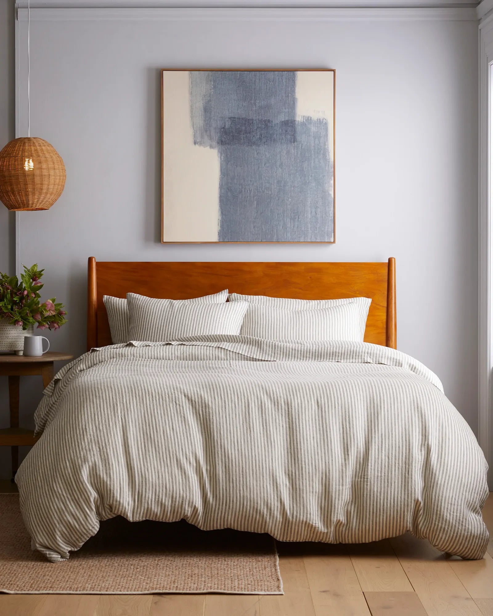 European Linen Stripe Duvet Cover