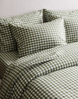 Classic Organic Percale Gingham Duvet Cover Set