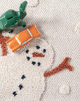 Freda Snowmen Tasseled Kids Rug