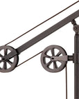 Industrial Pulley Floor Lamp