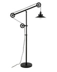 Industrial Pulley Floor Lamp