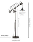 Industrial Pulley Floor Lamp