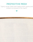 3-Panel Steel Mesh Gold Fireplace Screen