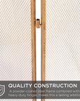 3-Panel Steel Mesh Gold Fireplace Screen
