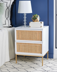 Zadie 2 Drawer Rattan Nightstand