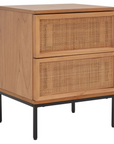 Zadie 2 Drawer Rattan Nightstand