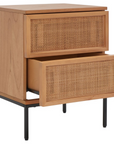 Zadie 2 Drawer Rattan Nightstand