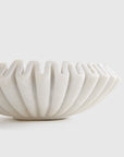 Handcrafted Fluted Marble Decorative Bowl