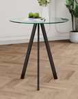 Bar Height Glass Top Dining Table