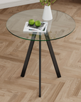 Bar Height Glass Top Dining Table