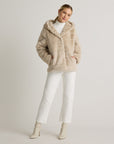 Hooded Faux Fur Jacket