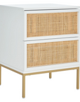 Zadie 2 Drawer Rattan Nightstand