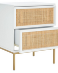 Zadie 2 Drawer Rattan Nightstand