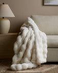 Ruched Faux Fur Throw