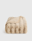 Ruched Faux Fur Throw