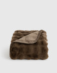 Ruched Faux Fur Throw