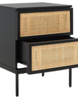 Zadie 2 Drawer Rattan Nightstand