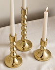 Brass Candlestick Holders (Set of 3)
