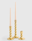 Brass Candlestick Holders (Set of 3)