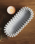 Handcrafted Fluted Marble Decorative Bowl