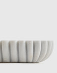 Handcrafted Fluted Marble Decorative Bowl