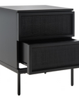 Zadie 2 Drawer Rattan Nightstand