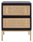 Zadie 2 Drawer Rattan Nightstand
