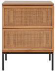 Zadie 2 Drawer Rattan Nightstand