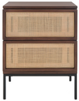 Zadie 2 Drawer Rattan Nightstand