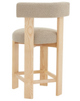 Saralisa Boucle & Wood Counter Stool
