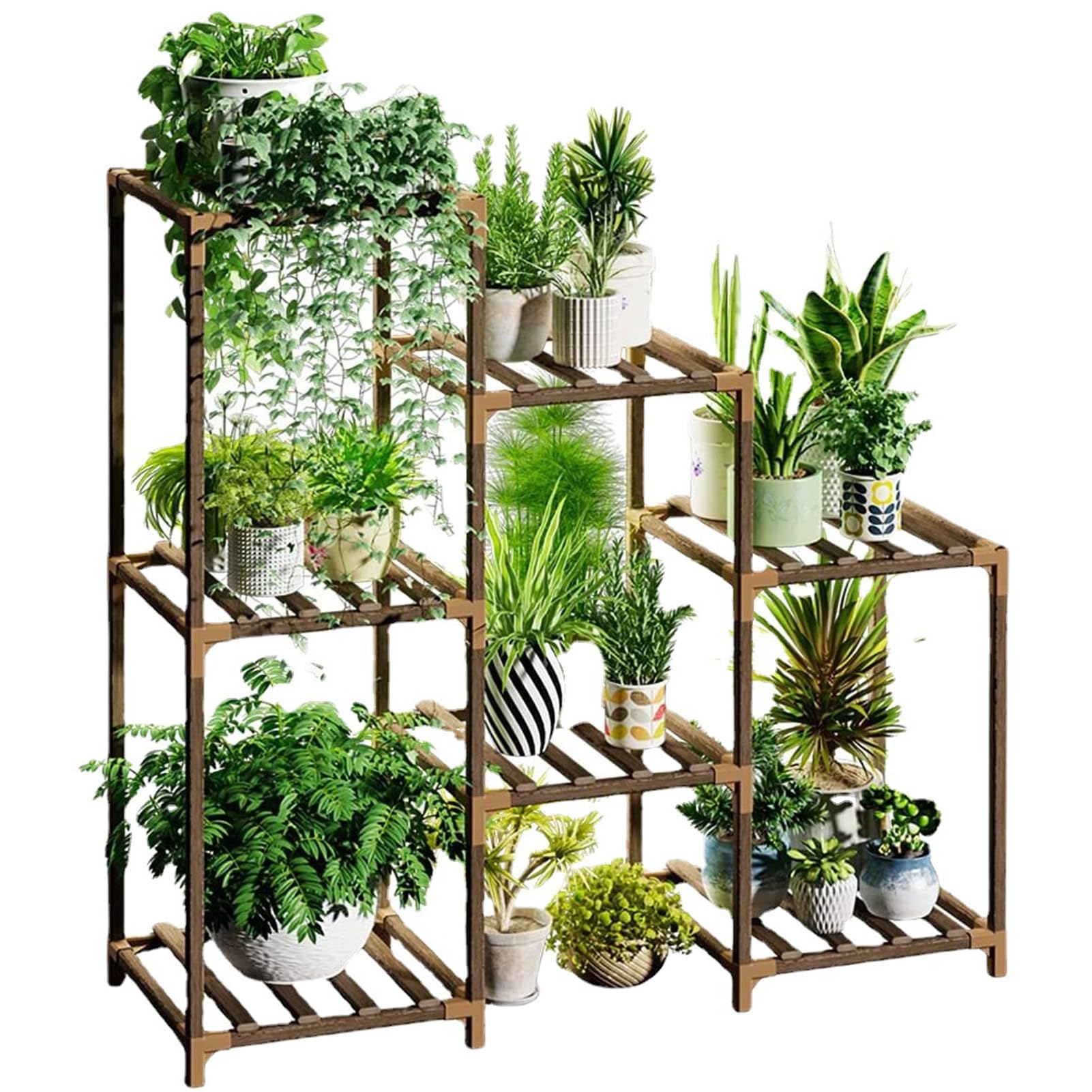 tall standing planter indoor Indoor Wood Tall Plant Stand