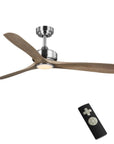 Indoor/Outdoor Brushed Nickel Ceiling Fan - From Where -