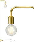 Industrial Floor Lamp with Light Bulb - From Where -