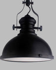 Industrial Frosted Glass Pendant Light - From Where -