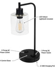 Industrial Lamp with USB Charge Ports - From Where -