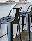 Industrial Metal Bar Stools (Set of 2) - From Where -