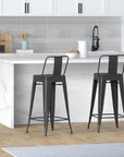 Industrial Metal Bar Stools (Set of 2) - From Where -