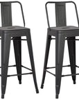 Industrial Metal Bar Stools (Set of 2) - From Where -
